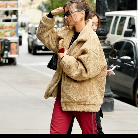 I AM GIA S Borg Sherpa Teddy Zip Up Jacket Coat - Picture 2 of 10